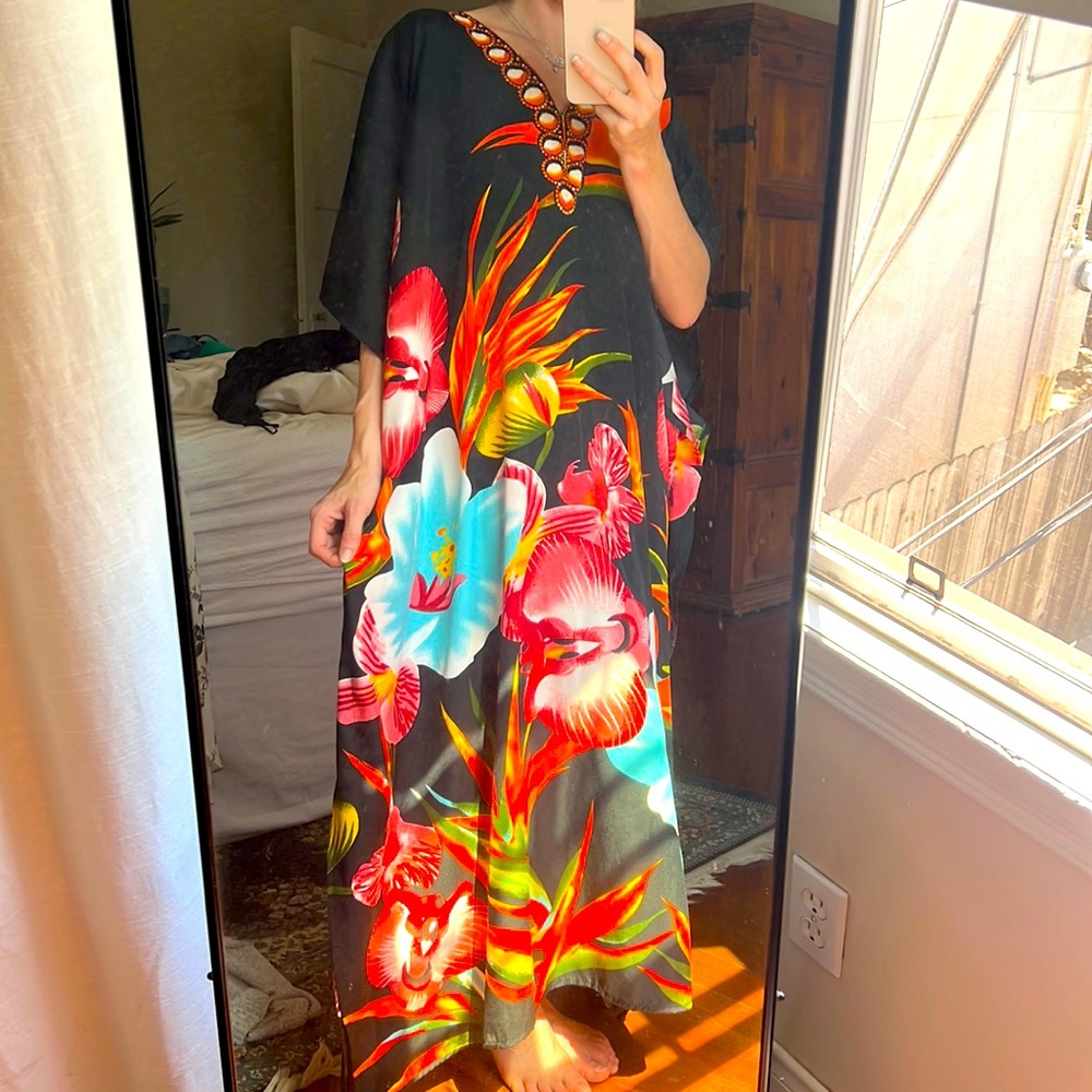 Kimono/MUI MUI style maxi dress